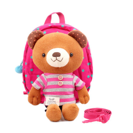 幼儿园书包男1-3周岁宝宝书包冠军小熊儿童背包双肩包女防走失包