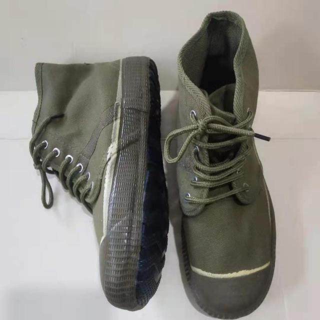 正品高帮腰解放胶鞋男女农民工人工地军工黄胶球鞋农田鞋小大码鞋