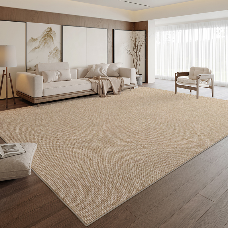 地毯客厅新中式纯色轻奢高级沙发茶几
