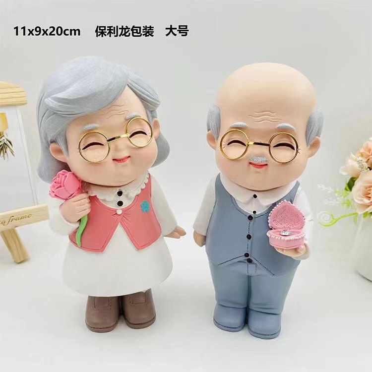 送父母老婆年人老公老頭老太太恩愛夫妻情侶樹脂擺件創(chuàng)意結(jié)婚禮物 送父母老婆年人老公老頭老太太恩愛夫妻情侶樹脂擺件創(chuàng)意結(jié)婚禮物