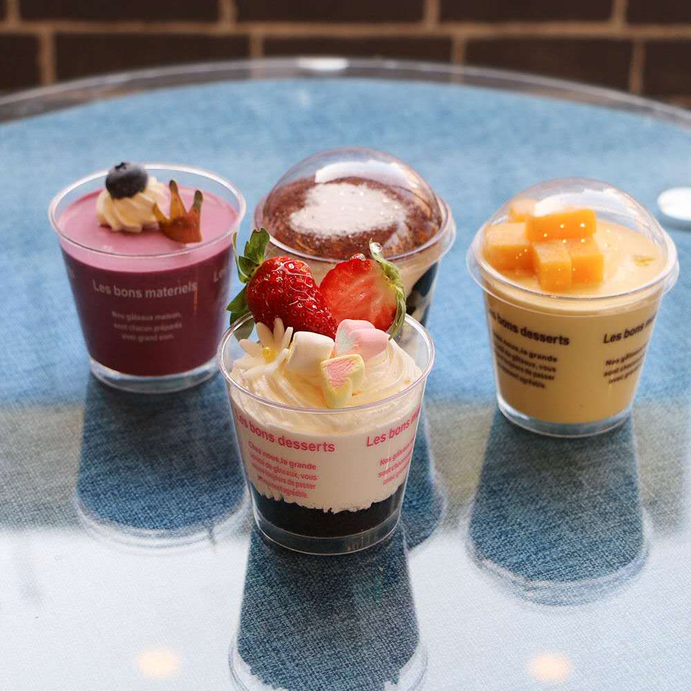 一次性木糠杯 蛋糕慕斯杯子带盖 酸奶布丁木康双皮奶透明塑料甜品