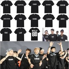 EXO m团 k团 growl xoxo 88 wolf t恤 专辑 同款 周边 衣服