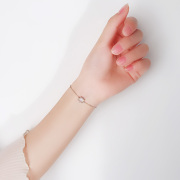 JG白月光石手链925纯银船舵海洋ins风手链清新森系气质原创设计