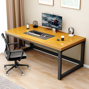 实木电脑桌台式书桌学生家用卧室简易写字桌子工作台长方形办公桌