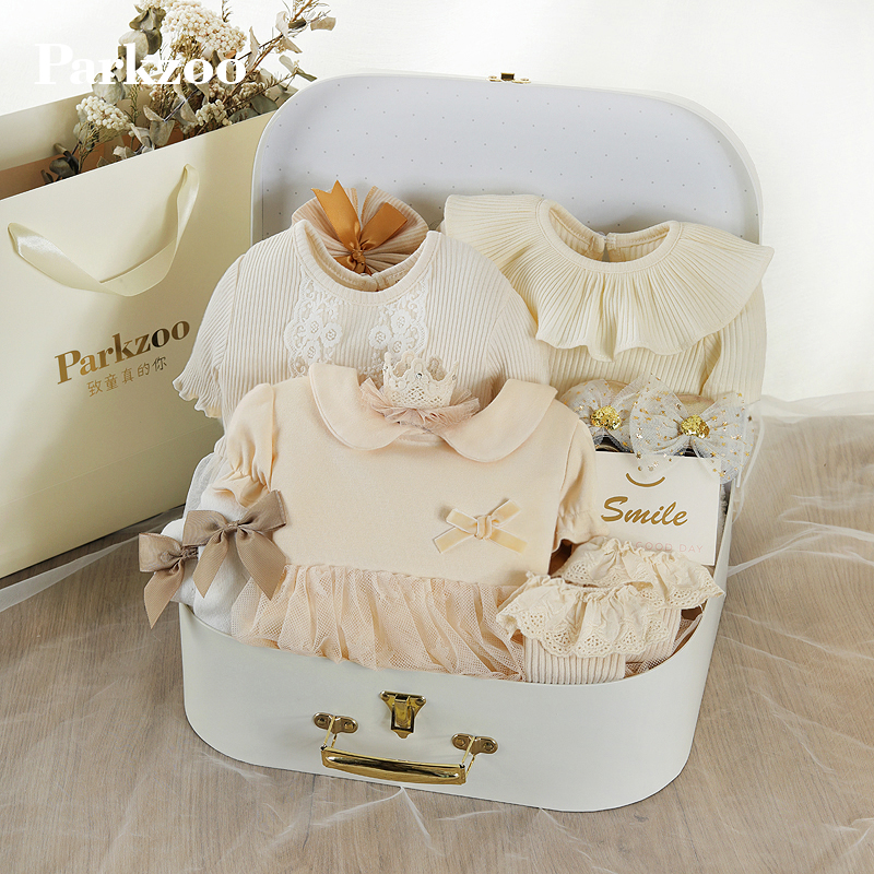 新生儿礼盒夏季套装女宝宝满月礼物婴儿初生周岁伴手百天礼裙用品