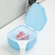 日本进口假牙收纳盒老人义齿浸泡盒隐形牙套矫正器清洁盒清洗牙盒