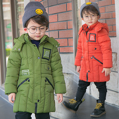 男童冬装棉服2016新款韩版儿童装加厚保暖棉袄宝宝冬季中长款棉衣