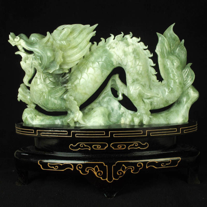 天然玉龙玉雕摆件生肖龙摆设玉器龙属