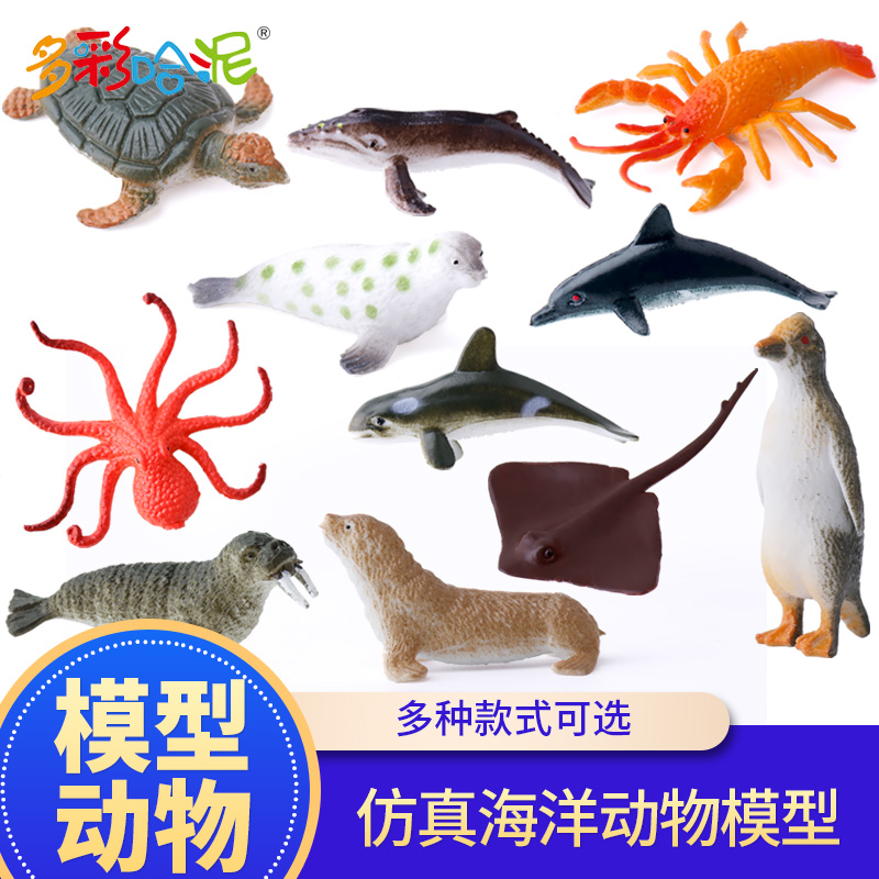 沙盘仿真海洋动物玩具套装海底生物世界模型鲨鱼白鲸儿童摆件认知