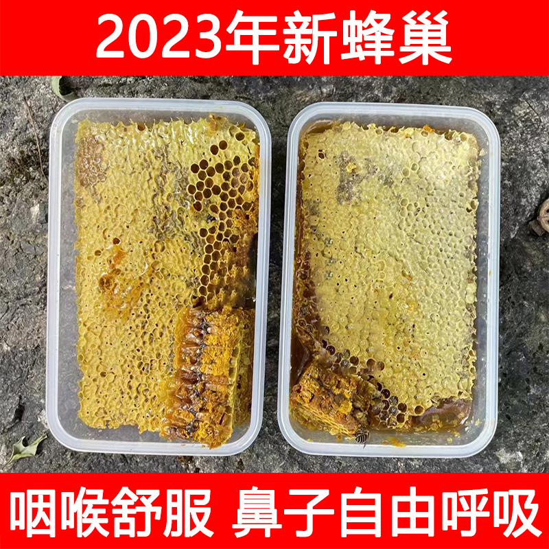 秦岭蜂巢蜜老巢野生嚼着吃纯正土蜂蜜