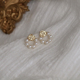 法式复古珍珠玫瑰花朵s925纯银耳环可爱耳饰耳圈耳钉女2021年新款