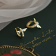 中式蜻蜓耳钉925纯银中国风优雅气质耳环古典小众设计珍珠耳圈夏
