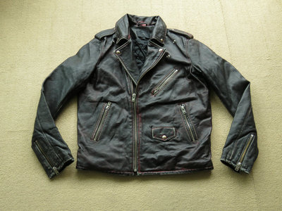 重磅罕货 洗水重工打磨LAMB LEATHER 男休闲机车款真皮夹克 93001