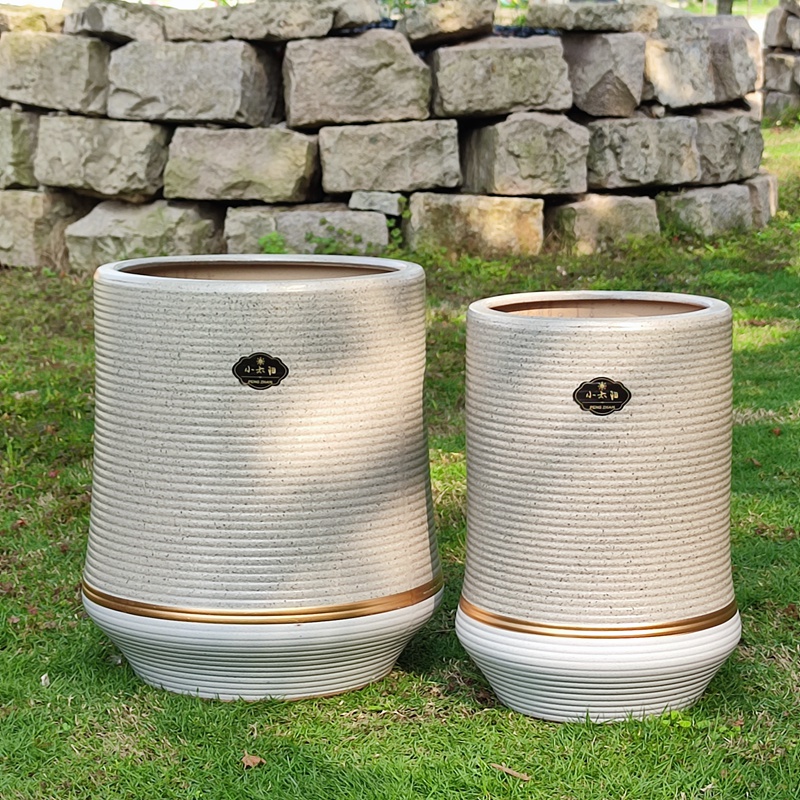 清仓高档北欧陶瓷花盆大号特大号30cm客厅庭院绿植种树创意大花盆