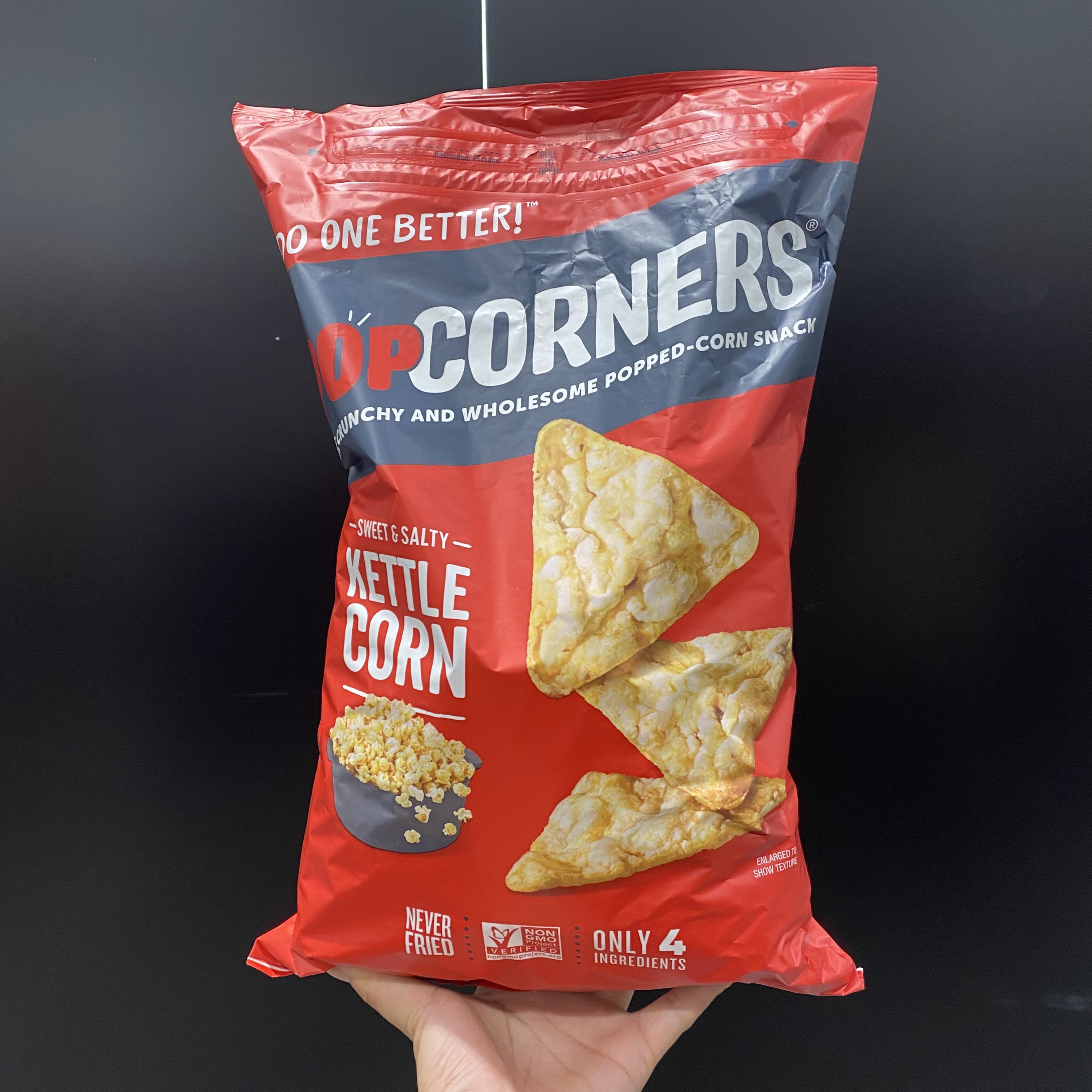 特价美国代购零食_美国popcorners玉米片咸甜味567g爆