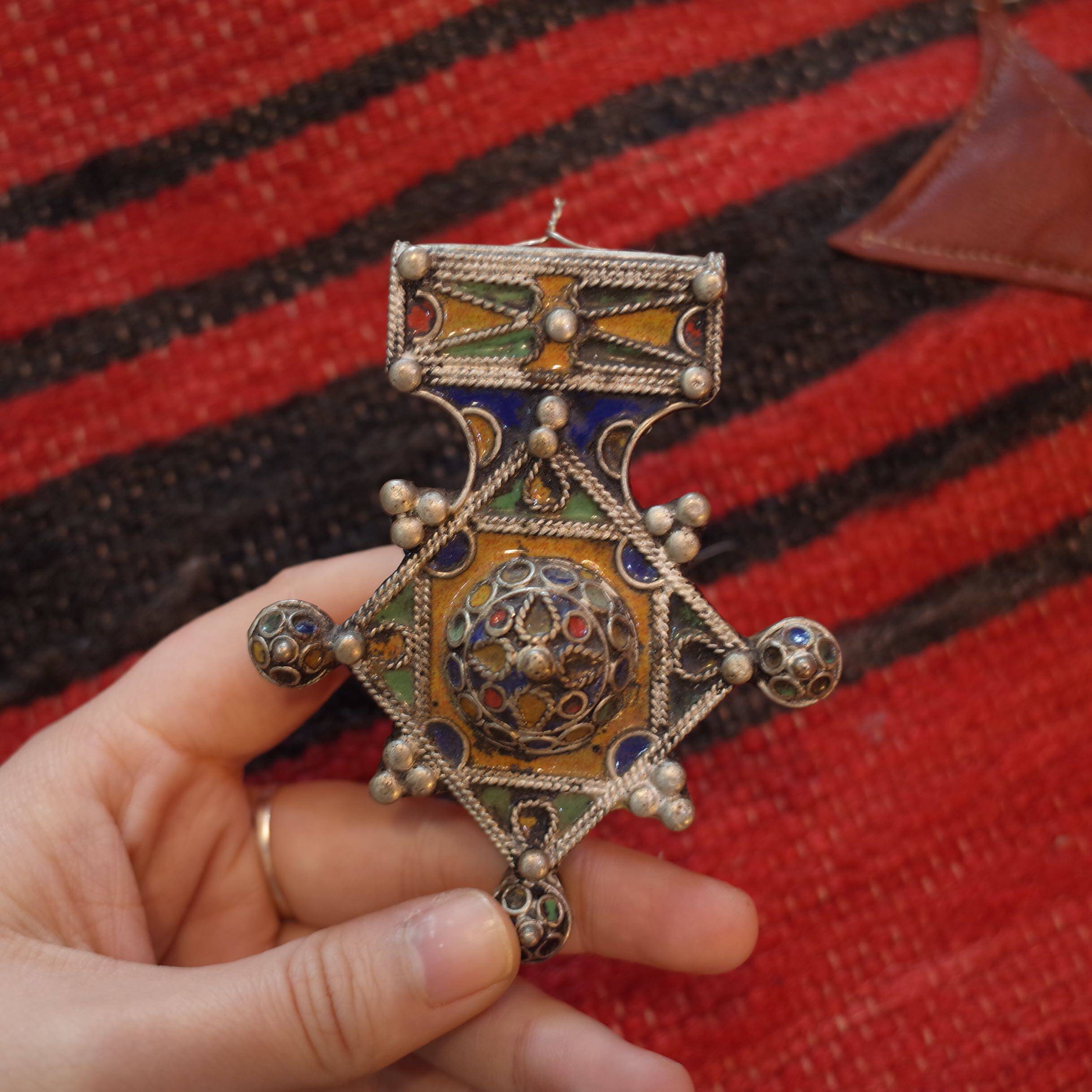 (已售罄)北非摩洛哥三毛最爱沙漠里的布格德特部落老银吊坠