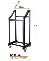 MX-3 高档出口 16U调音台支架 专业机架DJ音响设备脚架机架防滑式