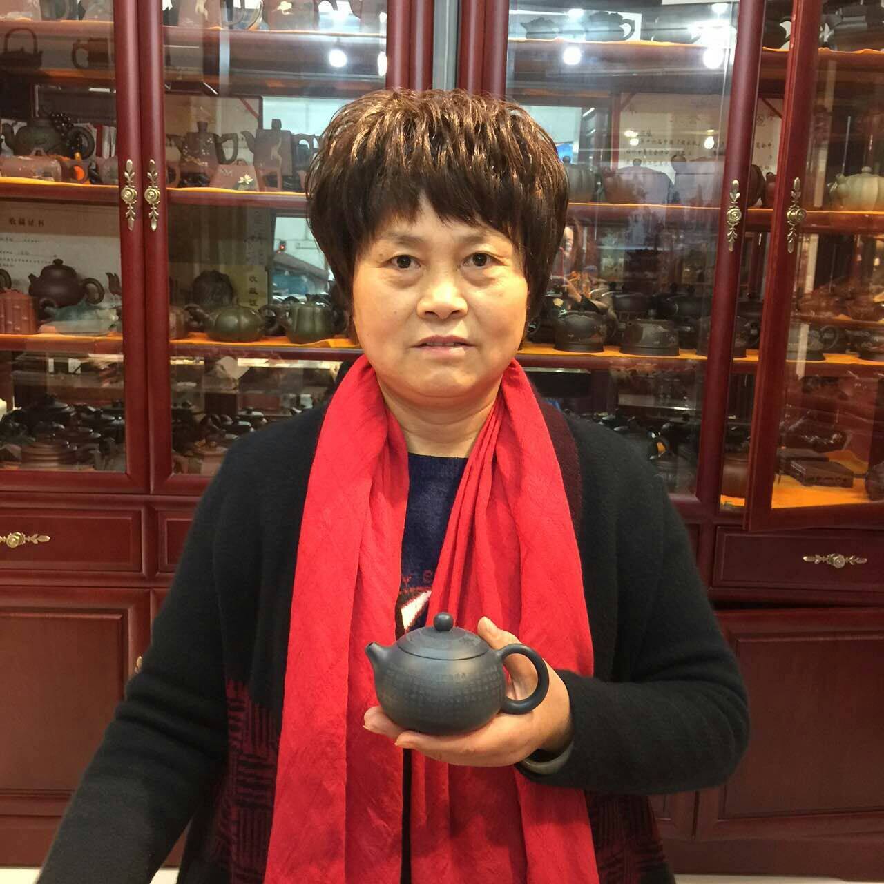 手刻心经【西施】工艺美术员 魏顺妹 宜兴紫砂壶茶壶