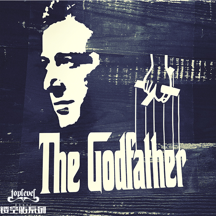 tlp镂空车贴 教父阿尔·帕西诺迈克·柯里昂奥斯卡电影笔记本贴纸