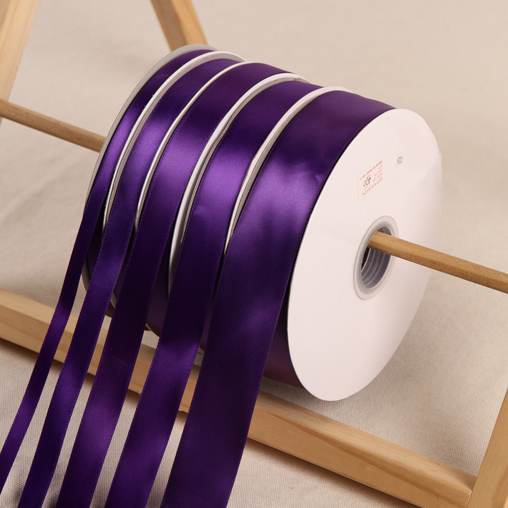 12345厘米宽深紫色丝带加密涤纶缎带绸带婚庆丝带