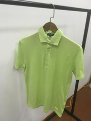 独家款 6000日元 外贸订单 男款 全棉翻领短袖T恤 果绿色