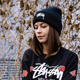 潮物Woo STUSSY Stock  Cuff Beanie毛线帽卷边冷帽保暖针织帽子