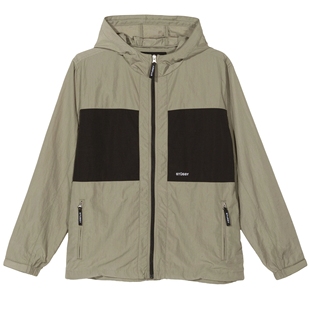 Stussy Block Tech Jacket 拼接连帽拉链冲锋衣户外夹克外套潮