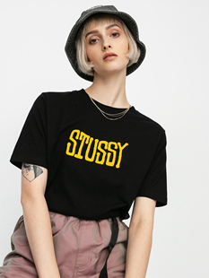 潮物Woo Stussy OG Stussy Tee 字体Logo印花短袖情侣T恤街头男女