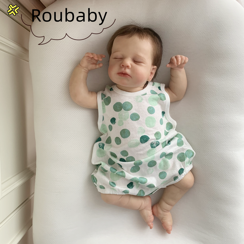 Roubaby初生婴儿夏季包屁衣无袖背心超薄透气竹棉三角连哈衣男女