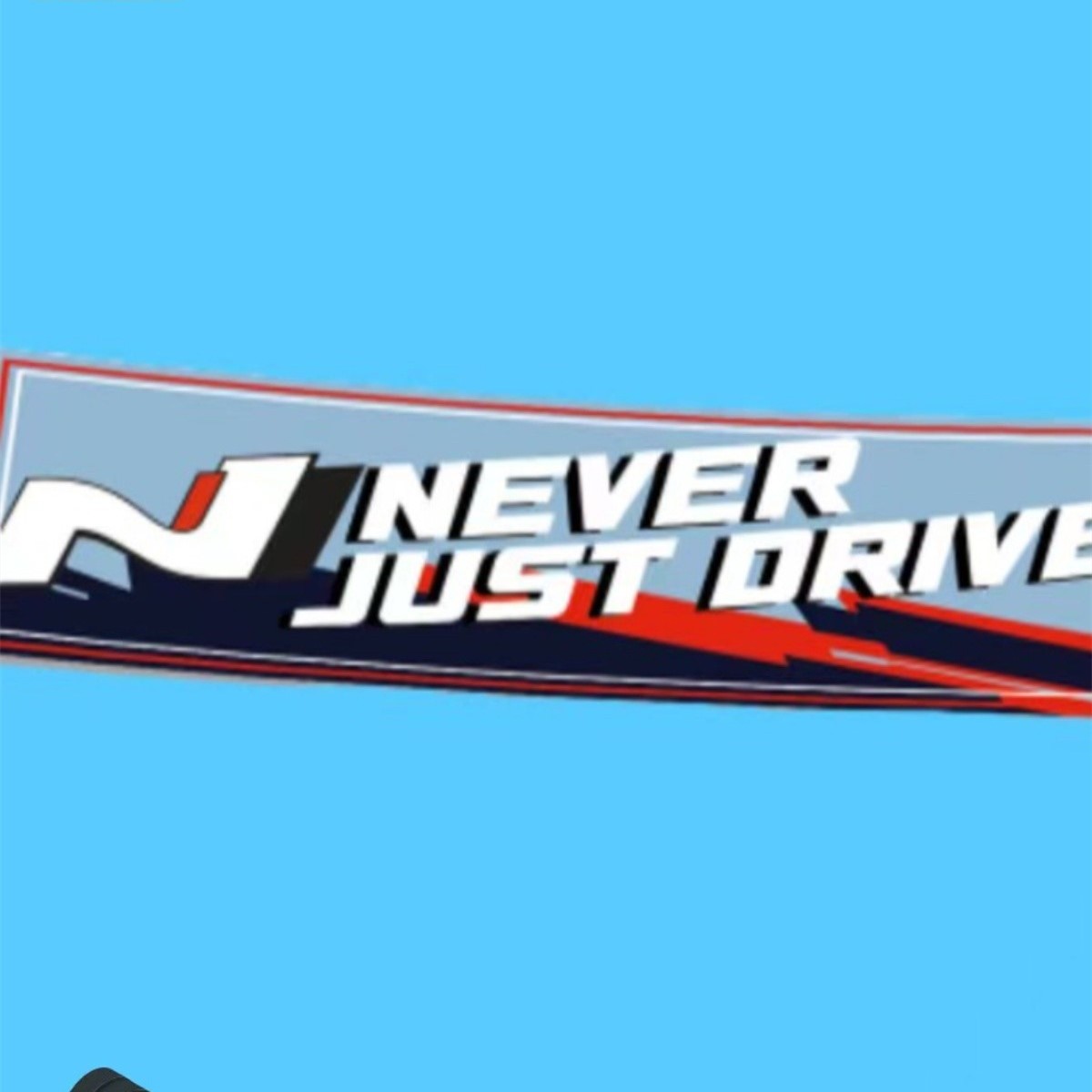 KDM现代NhyundaiN贴纸NEVER JUST DRIVE尾贴三角窗slogen emblem