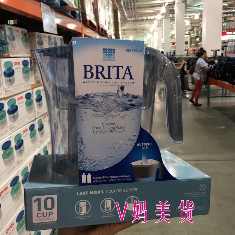 美国直邮正品BRITA碧然德滤水壶净水壶净水器10杯水大容量