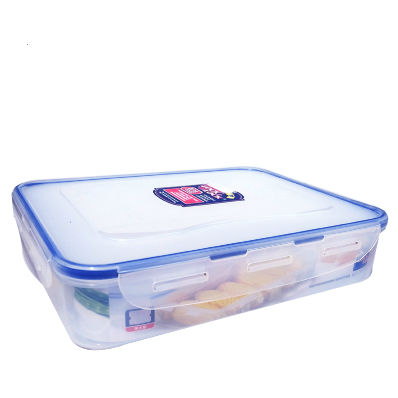 乐扣乐扣塑料保鲜盒2.7L长方形冰箱食品储物盒大容量沥水板HPL832