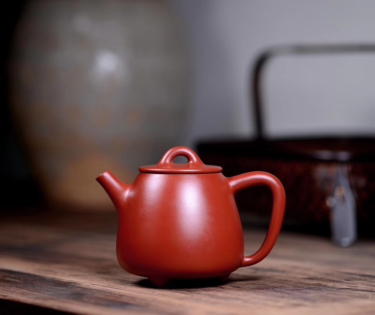 奚根祥紫砂壶国家级助理工艺师全手工制作大红袍高石瓢.