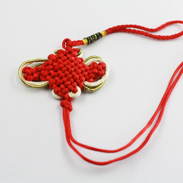 diy新款新鲜出炉项链编织吊坠饰品中国结大红线