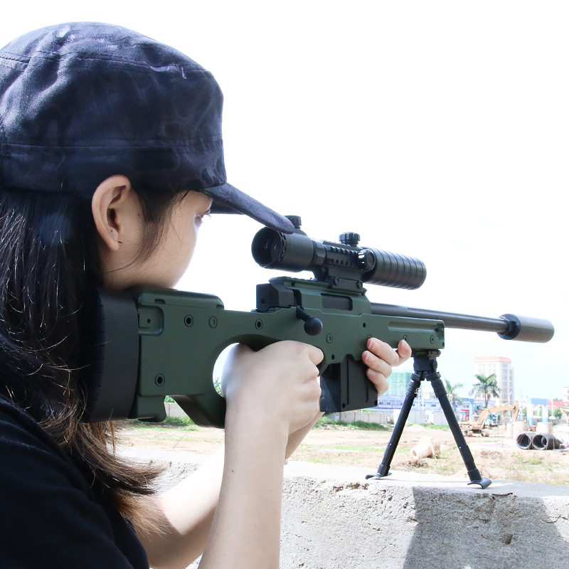 吃鸡乐辉大号awm手动狙击枪下供带15倍镜awm水弹枪水晶弹儿童玩具