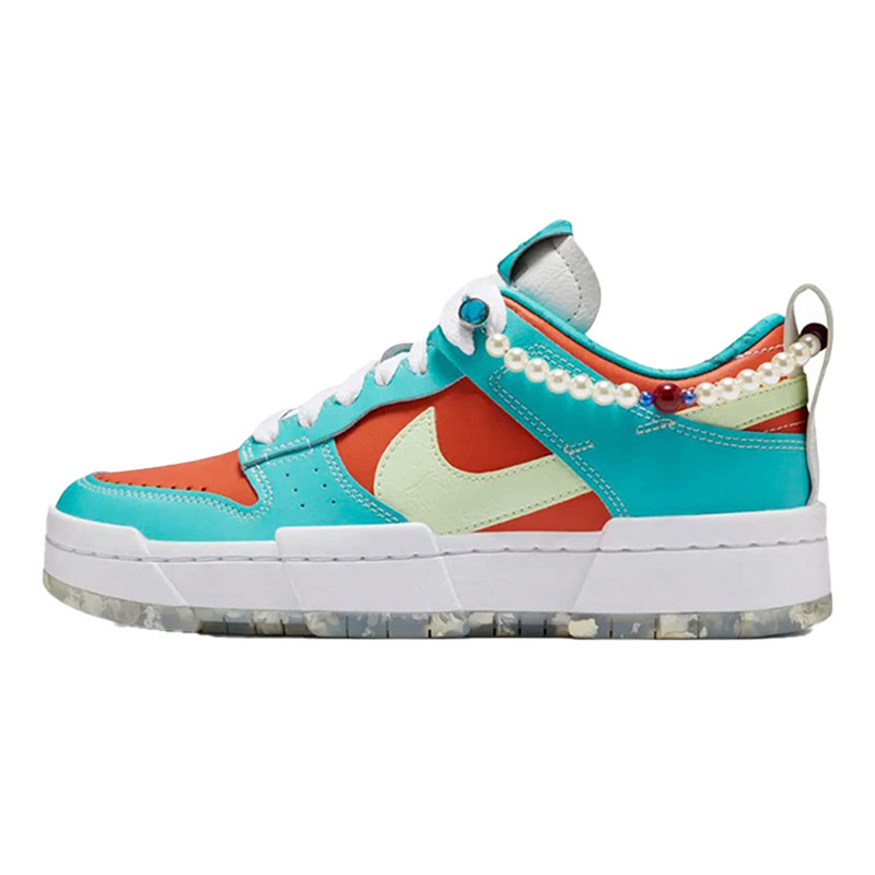 牛哄哄 nike dunk low disrupt 白绿紫禁刮刮乐 板鞋 dc3282-013