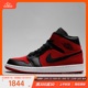 牛哄哄 Air Jordan 1 Mid AJ1小禁穿 黑红中帮 篮球鞋 554724-610