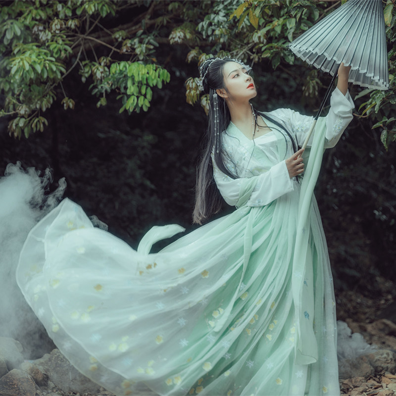 华姿仪赏踏雪寻梅汉服原创设计汉服女装六米摆齐腰裙日常百搭夏