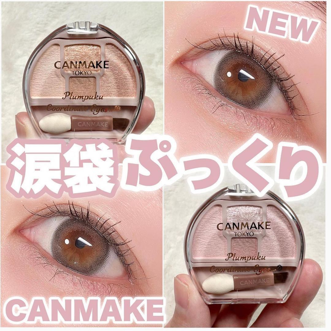 日本 canmake井田卧蚕四色眼影盘哑光珠光亮片阴影泪袋眼部修饰