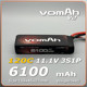 vomAh v2 锂电池 6100mah 11.1V 120C 3S1P  G10护板+厚膜软包款