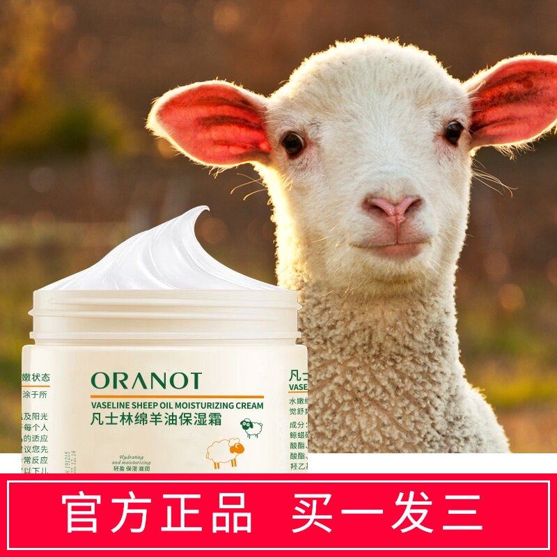 oranot凡士林透亮绵羊油保湿霜清爽不油腻ve甘油面霜身体乳 发3瓶