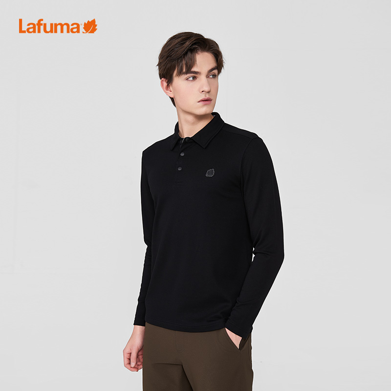 LAFUAMA乐飞叶21秋新品保暖时尚男长袖翻领POLO衫打底衫LMTS1CL88