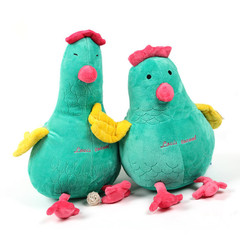 正品小鸡毛绒玩具 黄 绿母鸡公鸡公仔摆件玩偶生日礼物鸡年吉祥物