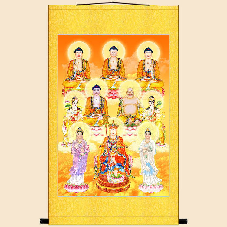 十圣图 五佛五菩萨佛像画 释加牟尼