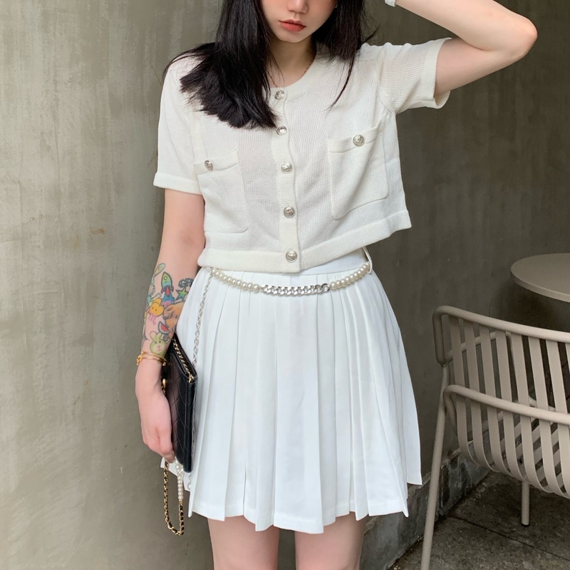 半身裙修身显瘦搭配上衣纯色百褶裙秋冬新款长裙已售4￥269折后价