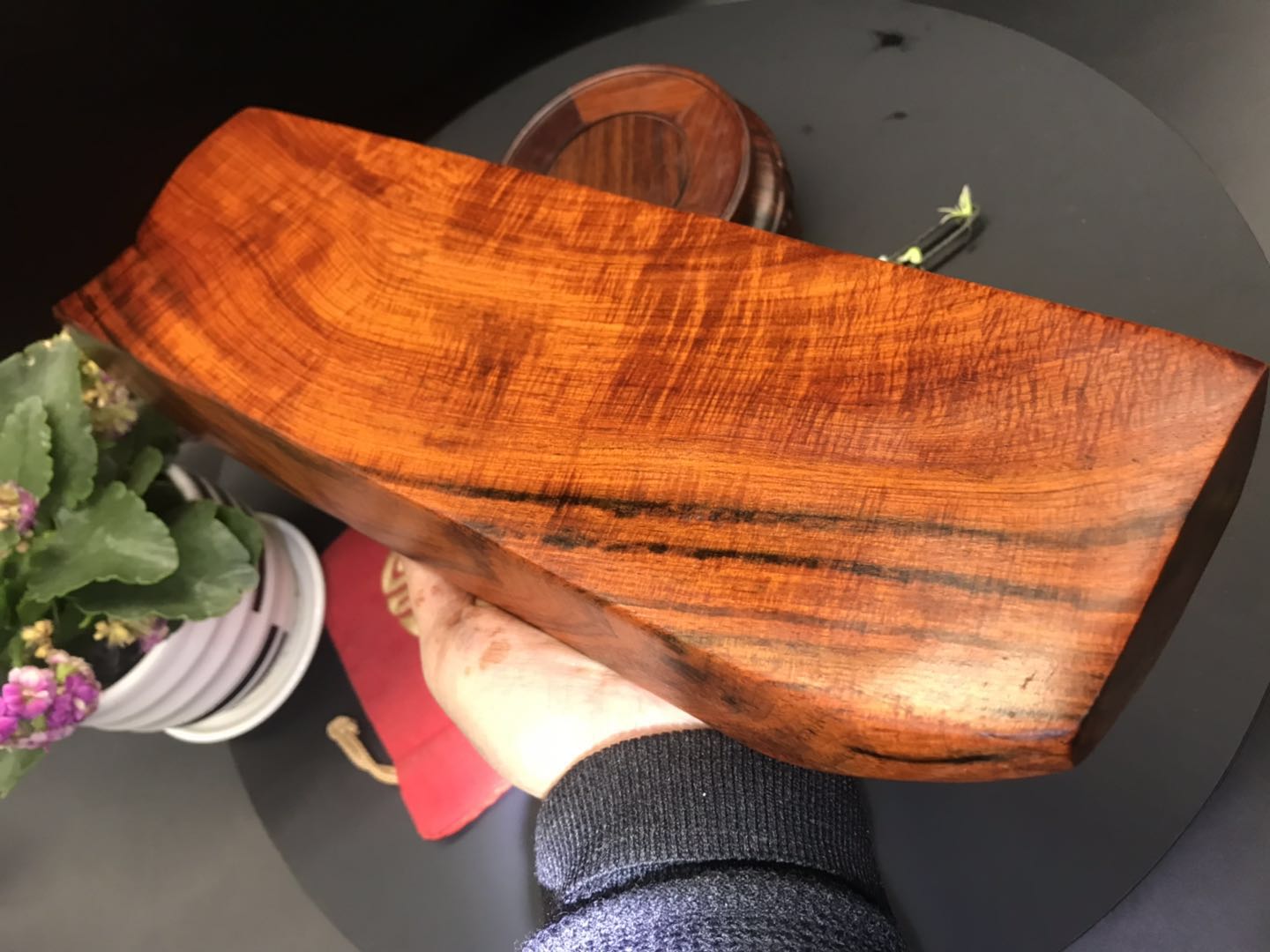 包邮 老挝大红酸枝(跤趾黄檀)经典老红木.买心木料.原木.