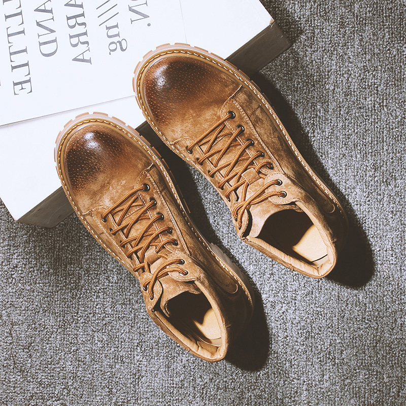 Riding boots summer Gaobang Tooling boots Boots Korean Edition ventilation Retro Fanmao leather shoes Help Scrub Bootiein the Men's Shoes, Boots category - from Buy2taobao.com to provide professional Taobao agent buy service