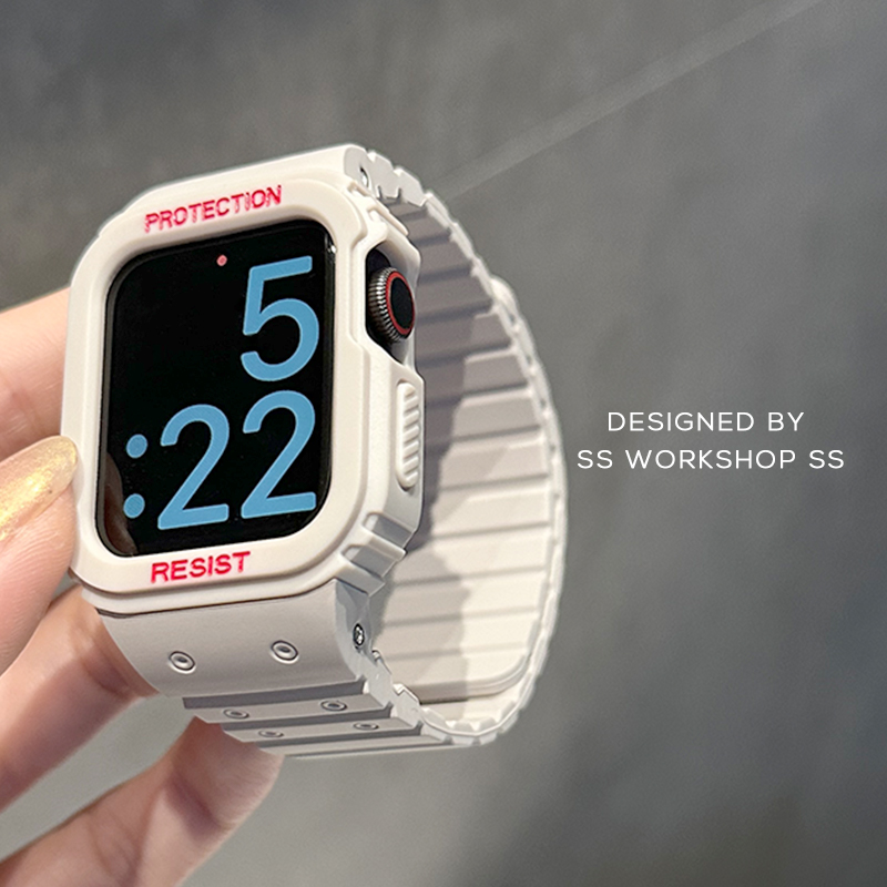 卡素新款运动硅胶磁吸iwatch表