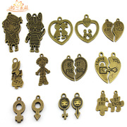 Yan LAN DIY vintage handmade beaded jewelry fittings small tags zipper pulls a couple small pendant