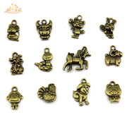 Bronze yan LAN DIY accessories material 12 Zodiac Jewelry Accessories 12 Zodiac pendants